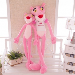 Internet celebrity pink leopard doll