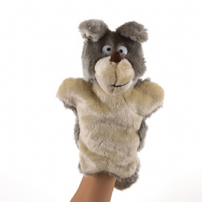 Plush animal puppet