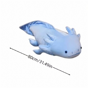 80cm/31.49in Cartoon Axolotl Plush Pillow